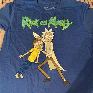 Rick and Morty Blue Graphic Tee for Men